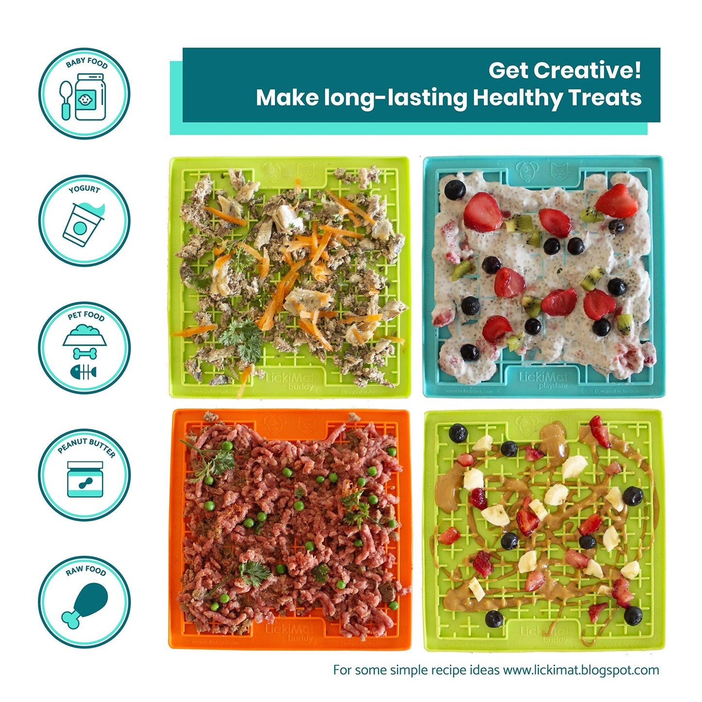 ペット用品 リッキーマット クラシック スーザー グリーン 犬用 舐めるマット リラックス効果 ストレス解消 早食い防止 口腔ケア スローフィーディング 非毒性TPR素材 20cm×20cm 小型犬 中型犬 獣医師推奨 食品グレード 安心素材 冷凍可能 お手入れ簡単 - Trade Center