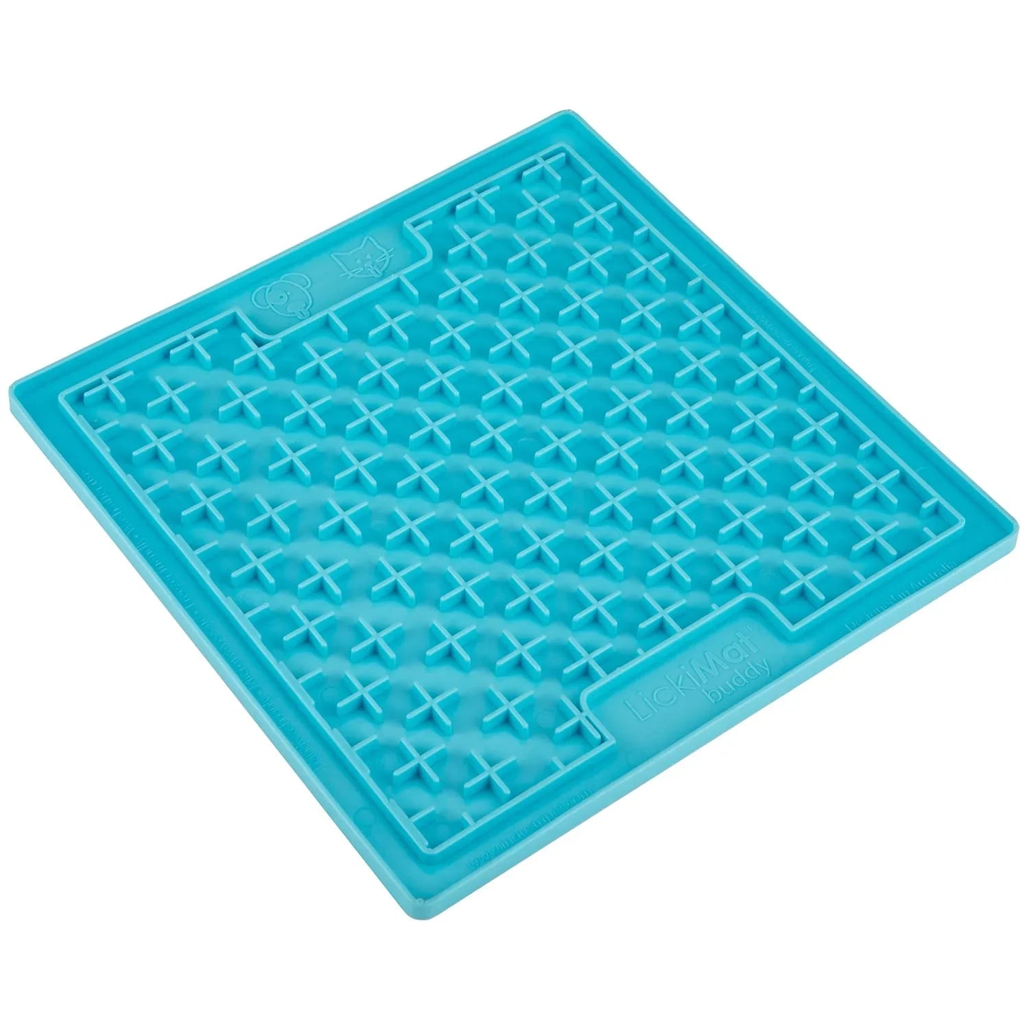 ペット用品 リッキーマット バディ Classic Buddy Turquoise リッキーマット オーストラリア 獣医師共同開発 早食い防止 舐める専用フードマット ストレス軽減 滑りにくい 100%シリコン製 子犬 小型犬 中型犬 猫 用 サイズ約20cm×20cm