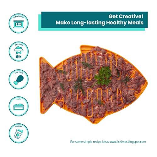 食事マット リッキーマット キャスパー グリーン リッキーマット 魚型デザイン 食事ペース調整 唾液促進 歯と歯茎保護 ひげストレス軽減 ペットエンリッチメント 猫本能刺激 オーストラリア発 食品グレードTPR 耐熱冷凍対応 22×15cm