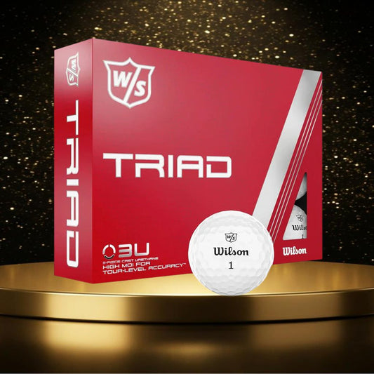 ゴルフボール ウィルソン スタッフ トライアド ゴルフボール Wilson 革新的3ピース構造 高MOI 慣性モーメント 重量配分最適化 スピンテーラリング 超薄型ウレタンカバー 高精度パッティング操作 性能操作性両立 スコア向上 80台突破支援 並行輸入品