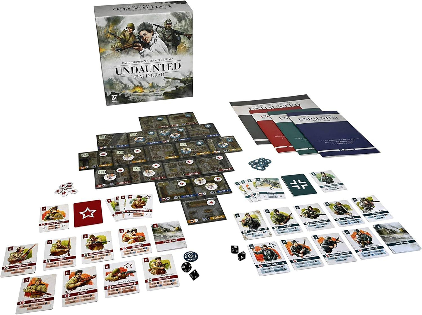 ボードゲーム Undaunted Stalingrad Undauntedシリーズ 第二次世界大戦 最大の市街戦 スターリングラードの戦い 戦術的デッキ構築型 2人用 14歳以上 プレイ時間45から75分 高評価受賞作 ゲームメディア絶賛 