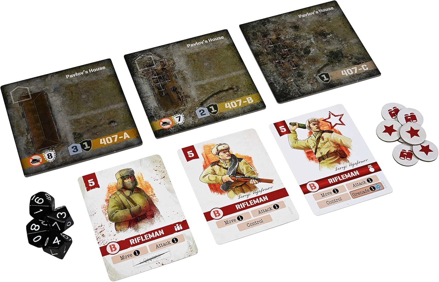 ボードゲーム Undaunted Stalingrad Undauntedシリーズ 第二次世界大戦 最大の市街戦 スターリングラードの戦い 戦術的デッキ構築型 2人用 14歳以上 プレイ時間45から75分 高評価受賞作 ゲームメディア絶賛 