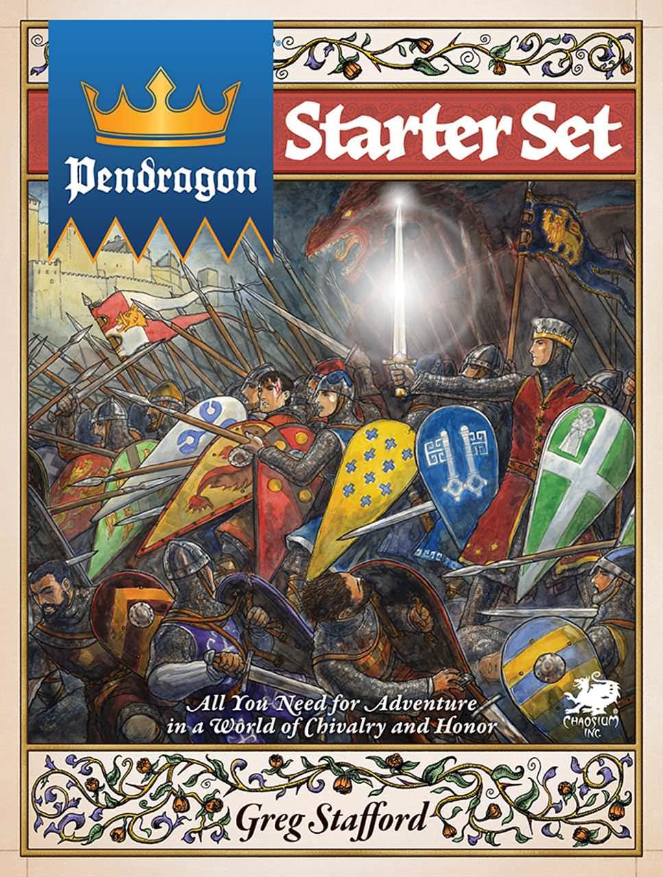 アーサー王 RPG ペンドラゴン スターターセット 中世ファンタジーゲーム 騎士道 シミュレーションの完全再現！ 円卓の騎士として冒険し、血統を受け継ぎながら歴史を刻む本格テーブルトーク RPG の決定版 
