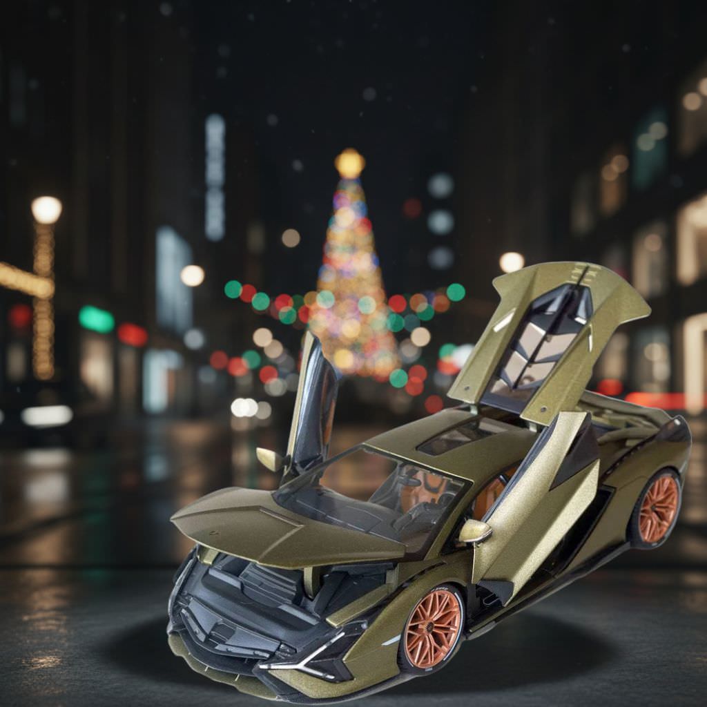 Lamborghini Sián FKP 37 1/18 scale die-cast model car. Exquisite detail and futuristic design. 819 horsepower. Limited production of only 63 units. The ultimate hybrid hypercar.