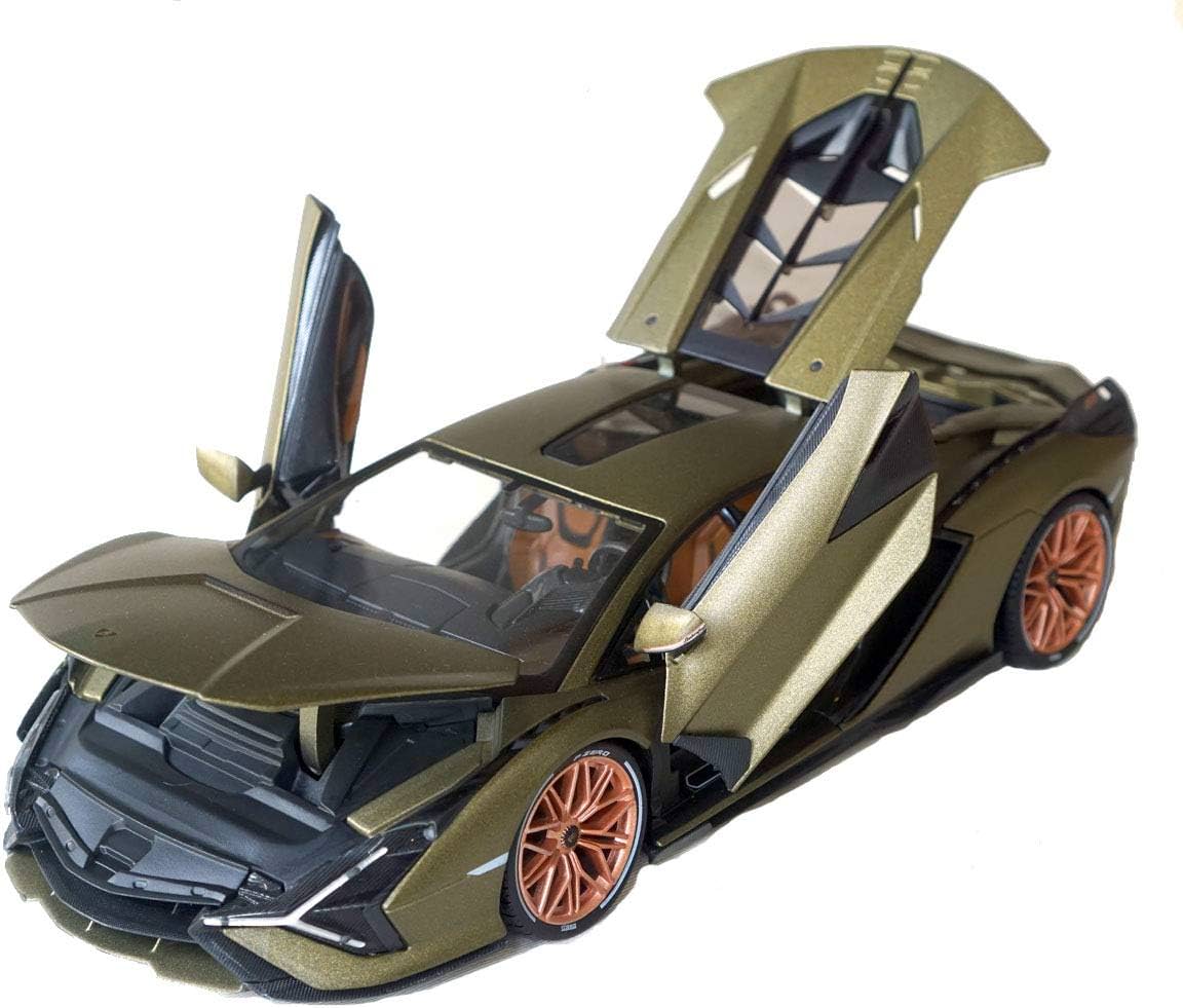 Lamborghini Sián FKP 37 1/18 scale die-cast model car. Exquisite detail and futuristic design. 819 horsepower. Limited production of only 63 units. The ultimate hybrid hypercar.