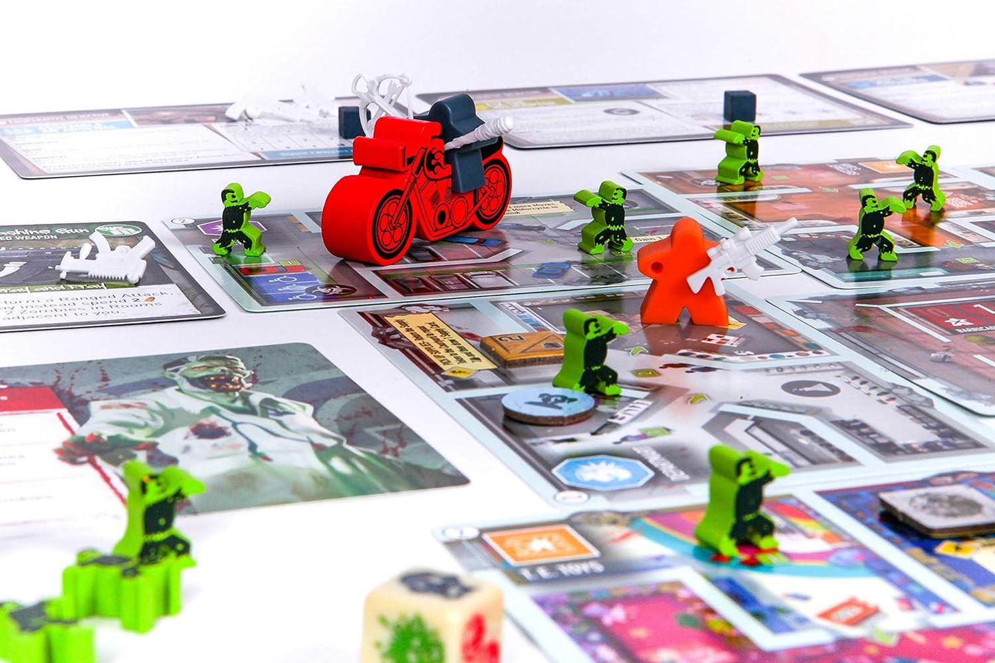 ボードゲーム Tiny Epic Zombies スコット・アルメス 小型コンパクト 多彩なプレイモード ゾンビサバイバル ITEMeeplesシステム 探索戦闘協力プレイ ソロ対応 14歳以上 プレイヤーパワー 可変ダイス推奨時間30から60分 