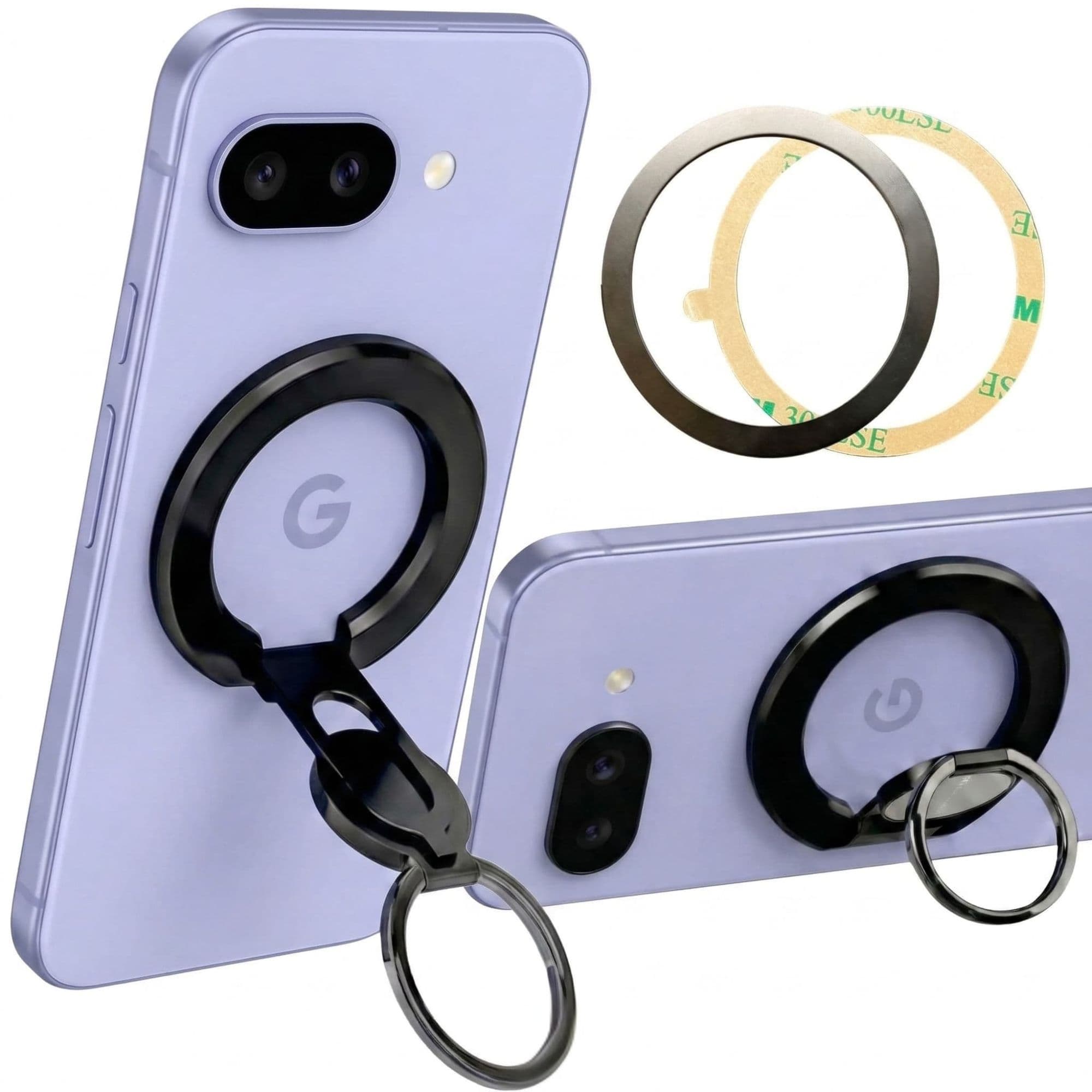 Nice Lab. MagSafe対応 スマホリング | iPhone・Android全機種対応 極薄5mm 縦置きスタンド N52磁石 耐荷重2kg超
