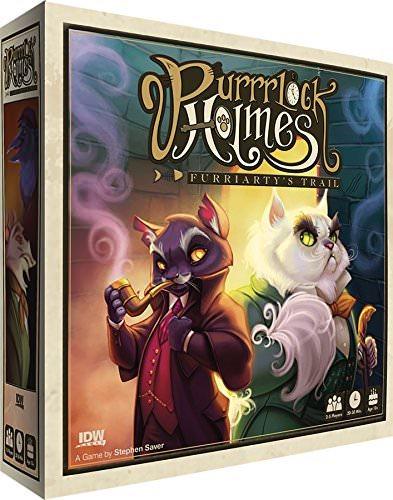 ボードゲーム Purrrlock Holmes Furriartys Trail Game Furriartys Trail Game ねこ探偵 推理 ゲーム ロンドン 新米警部 Furriarty 逮捕 推理力 記憶 ２ー５人 プレイ時間 20ー30分 Jacqui Davis アートデザイン 犬 犬探偵 