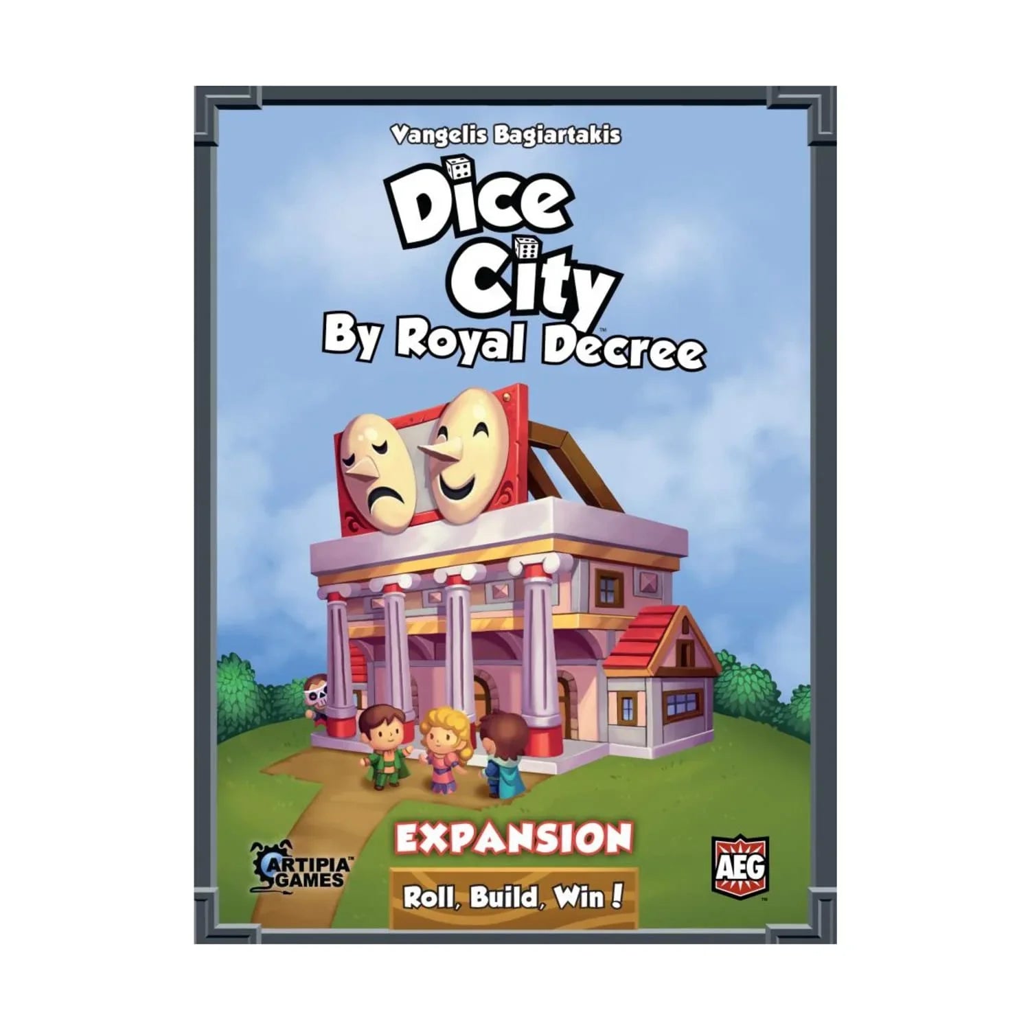 ボードゲーム Dice City By Royal Decree 拡張版 Alderac Entertainment Group 女王の勅令 新首都建設 戦略的資源管理 貿易拡充 ロケーションカード 女王の計画カード 軍隊トークン 6面ダイス 1ー4人用 14歳以上 45分以上 