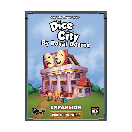 ボードゲーム Dice City By Royal Decree 拡張版 Alderac Entertainment Group 女王の勅令 新首都建設 戦略的資源管理 貿易拡充 ロケーションカード 女王の計画カード 軍隊トークン 6面ダイス 1ー4人用 14歳以上 45分以上 