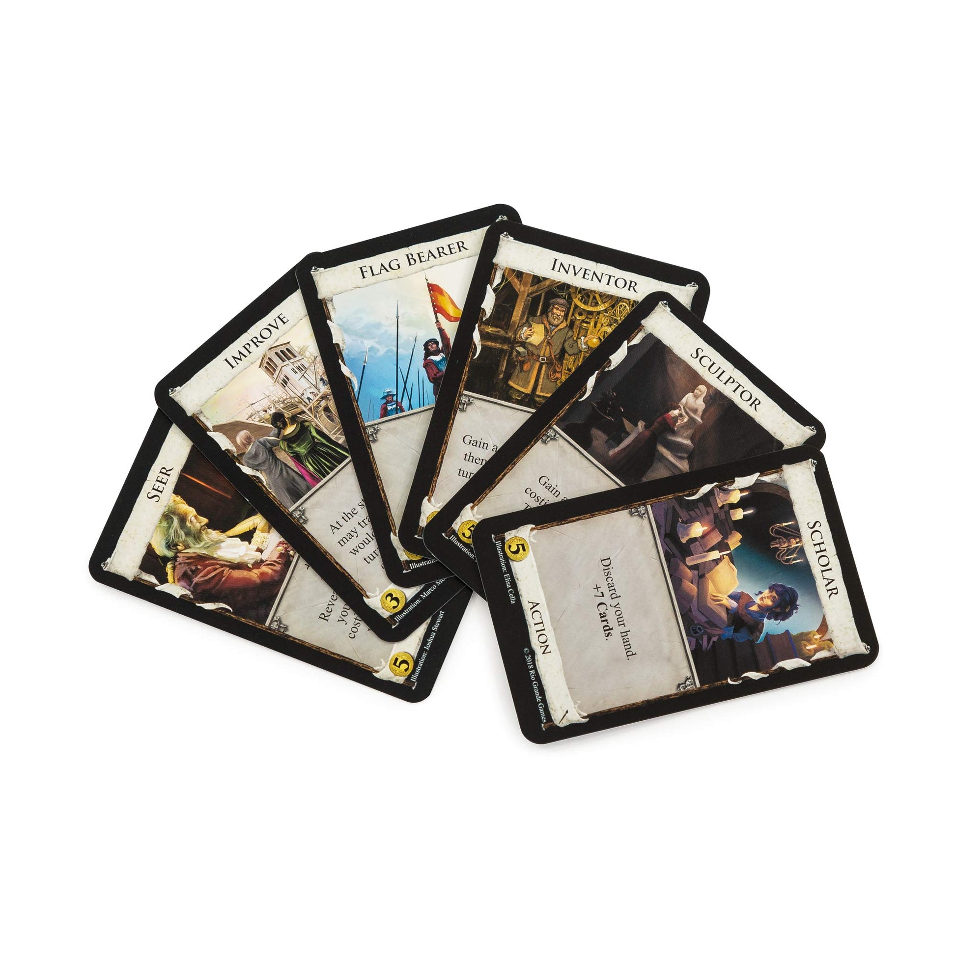 デッキ構築ゲーム ドミニオン ルネサンス Rio Grande Games 革新的な拡張セット 芸術と科学の黄金時代へと誘う体験 村人金庫アーティファクトプロジェクト 4つの新メカニクス木製トークン 25枚の新しい王国カード