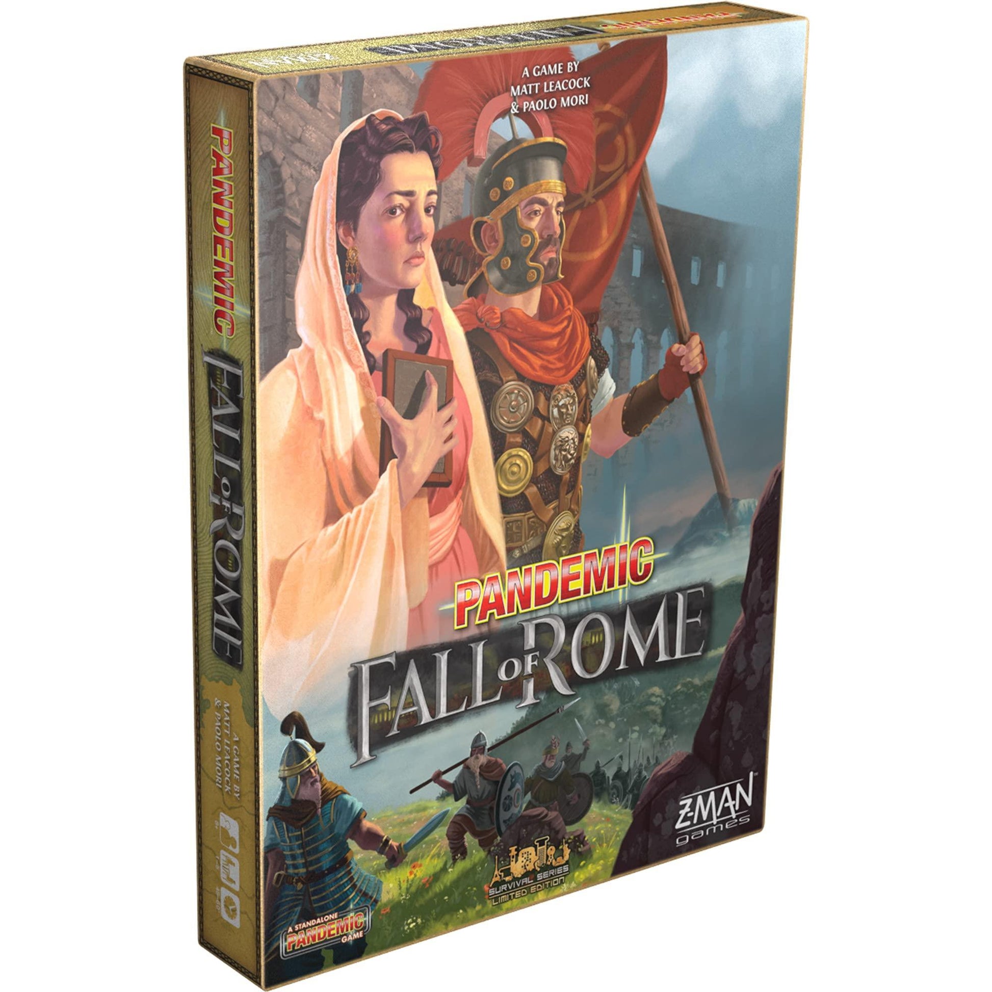 ボードゲーム Pandemic: Fall of Rome 古代ローマ帝国を守る協力型ボードゲーム ZMAN Games 1-5人用 多彩な戦略オプション 蛮族との同盟構築 特殊能力役割 ソロプレイ対応 45-60分 8歳以上 歴史的背景 輸入英語版 日本語説明書なし - Trade Center