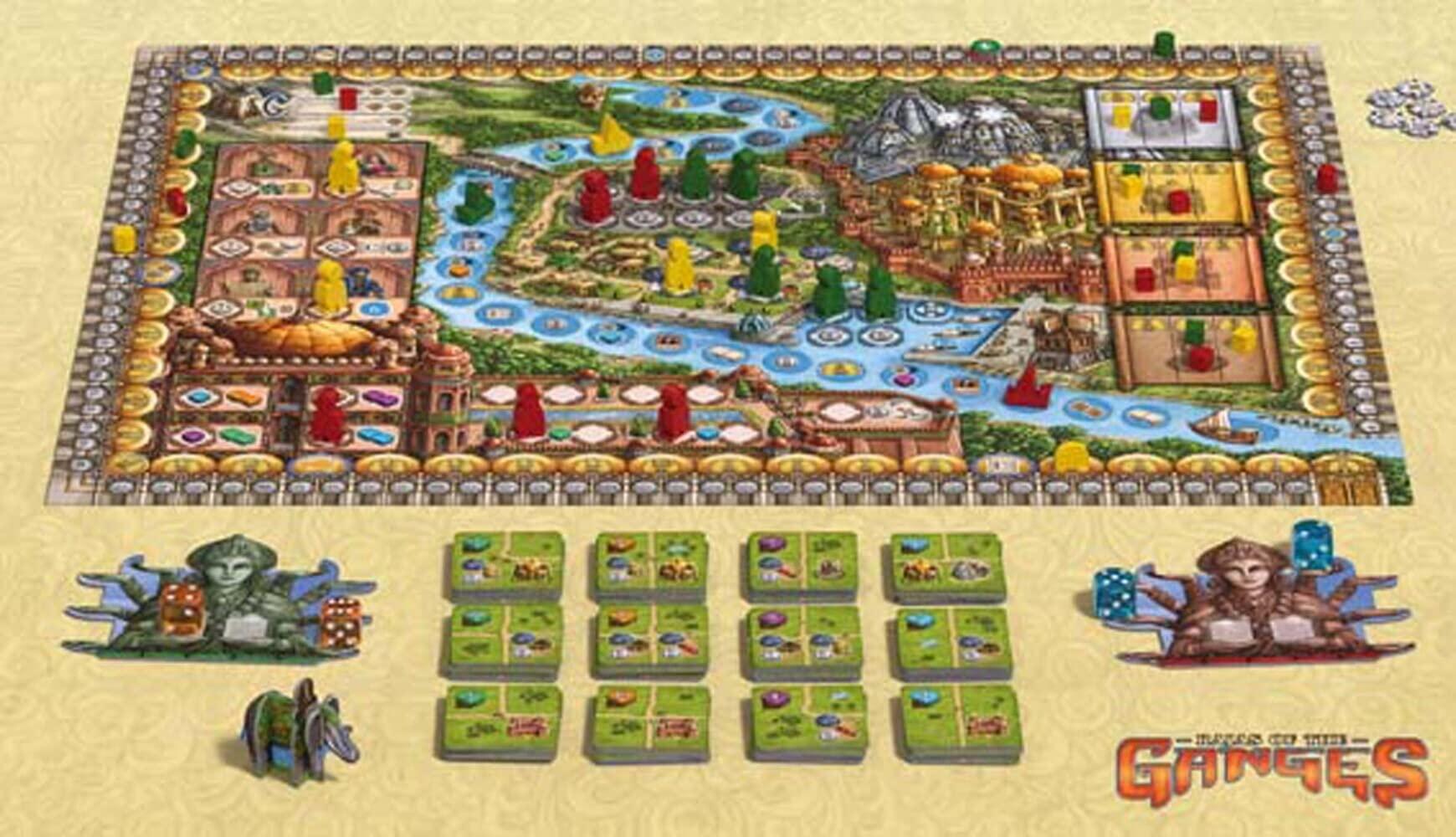 ボードゲーム Rajas of the Ganges ガンジスの王族たち インカ ブランド マルクス ブランド 戦略的ワーカープレイスメントゲーム 豪華コンポーネントとダイスシステムによるインド16世紀 ムガル帝国の歴史文化表現 