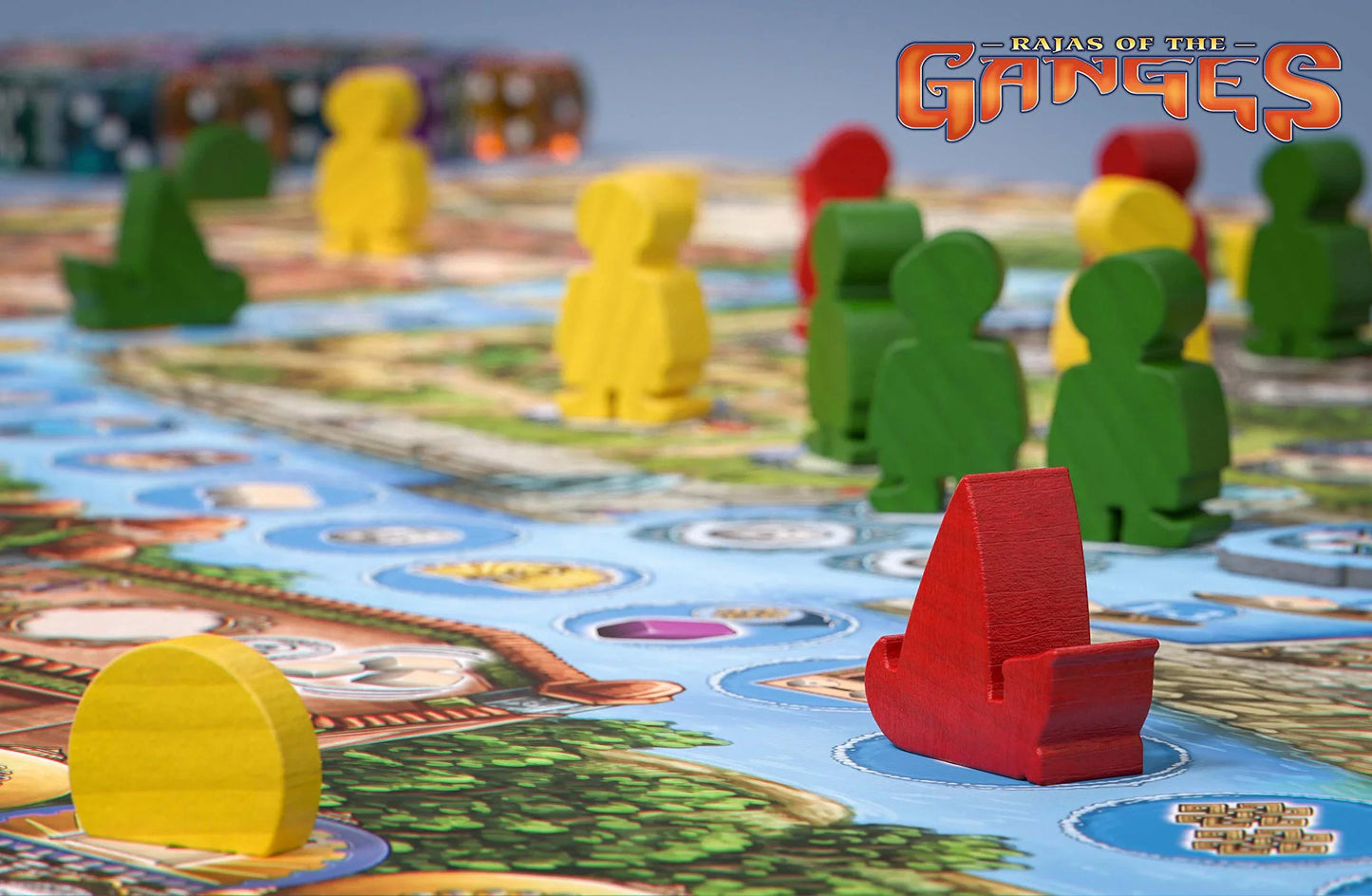 ボードゲーム Rajas of the Ganges ガンジスの王族たち インカ ブランド マルクス ブランド 戦略的ワーカープレイスメントゲーム 豪華コンポーネントとダイスシステムによるインド16世紀 ムガル帝国の歴史文化表現 