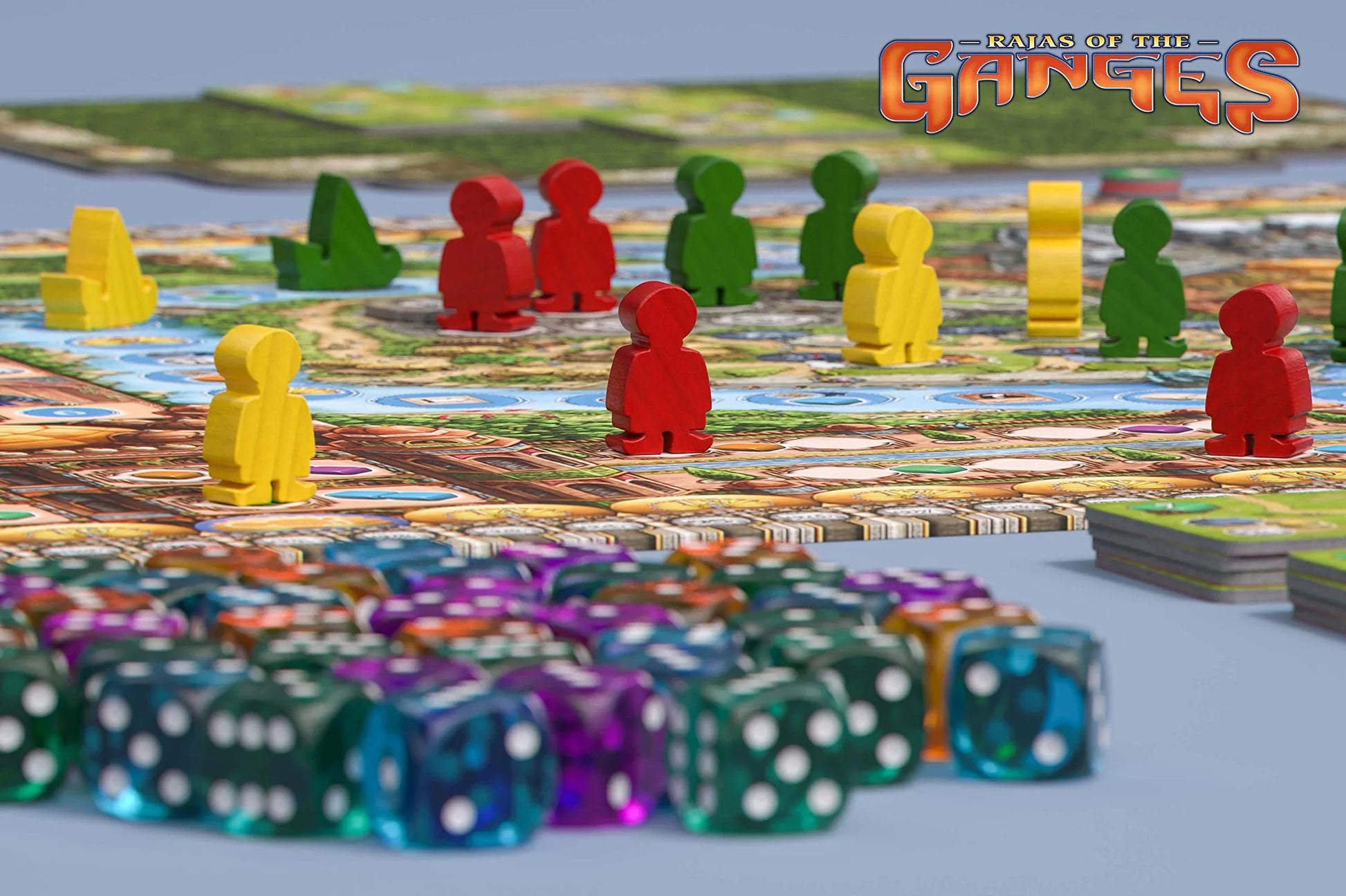 ボードゲーム Rajas of the Ganges ガンジスの王族たち インカ ブランド マルクス ブランド 戦略的ワーカープレイスメントゲーム 豪華コンポーネントとダイスシステムによるインド16世紀 ムガル帝国の歴史文化表現 
