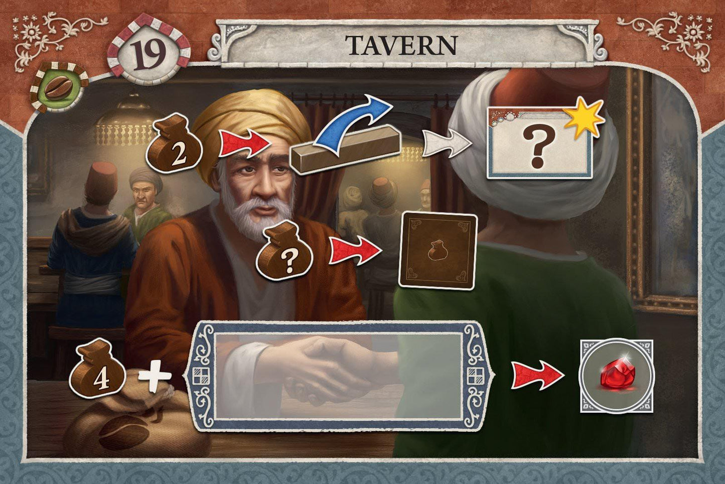 ボードゲーム イスタンブール モカ＆バクシーシ 拡張版 コーヒー豆取引 戦略性向上 新要素追加 プレイヤー間相互作用 バリア配置 ギルドカード活用 コーヒー資源管理 ルビー獲得方法多様化 ベースゲーム必須輸入英語版 - Trade Center