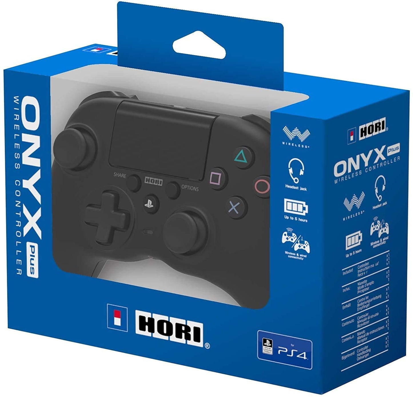 ゲームコントローラー Hori Onyx Plus Wireless Controller PlayStation 4 PC対応 人間工学設計 非対称スティック配置 有線無線両対応 タッチパッド対応 SHARE OPTIONSボタン搭載 - Trade Center