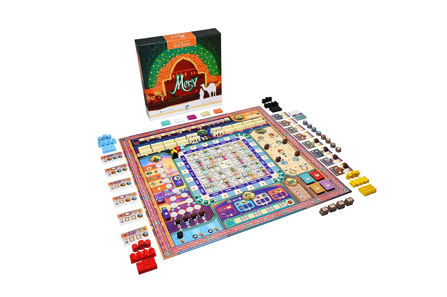 ボードゲーム Merv The Heart of Silk Road メルヴ ボードゲーム ブランド Fabio Lopiano デザイン 12世紀 シルクロード 中心地 経済戦略 壮大な資源管理 戦略的プレイ 城壁建築 モンゴル侵略 防御 多人数対応 ソロプレイ 