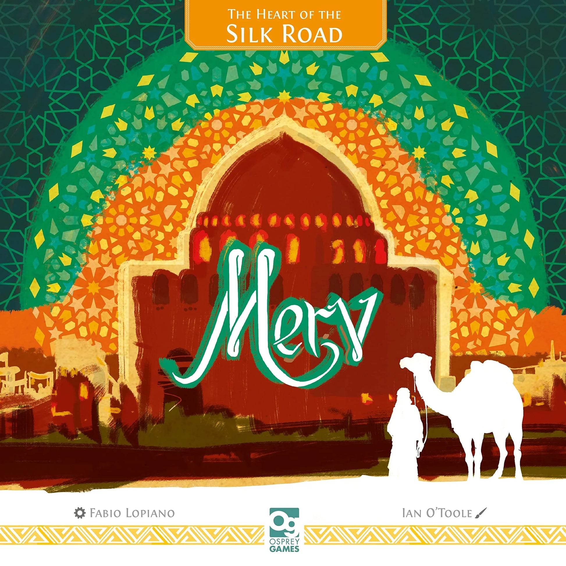 ボードゲーム Merv The Heart of Silk Road メルヴ ボードゲーム ブランド Fabio Lopiano デザイン 12世紀 シルクロード 中心地 経済戦略 壮大な資源管理 戦略的プレイ 城壁建築 モンゴル侵略 防御 多人数対応 ソロプレイ 
