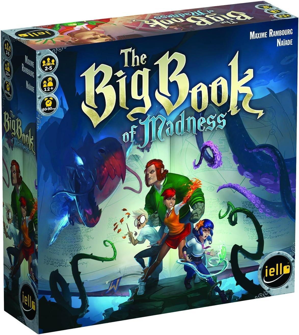 カードゲーム The Big Book of Madness アークライト協力型戦略要素呪文元素モンスター対戦魔法使い見習い 戦略的協力プレイ狂気管理デッキ構築ファンタジーテーマ緊張感高プレイ人数2-5人60-90分