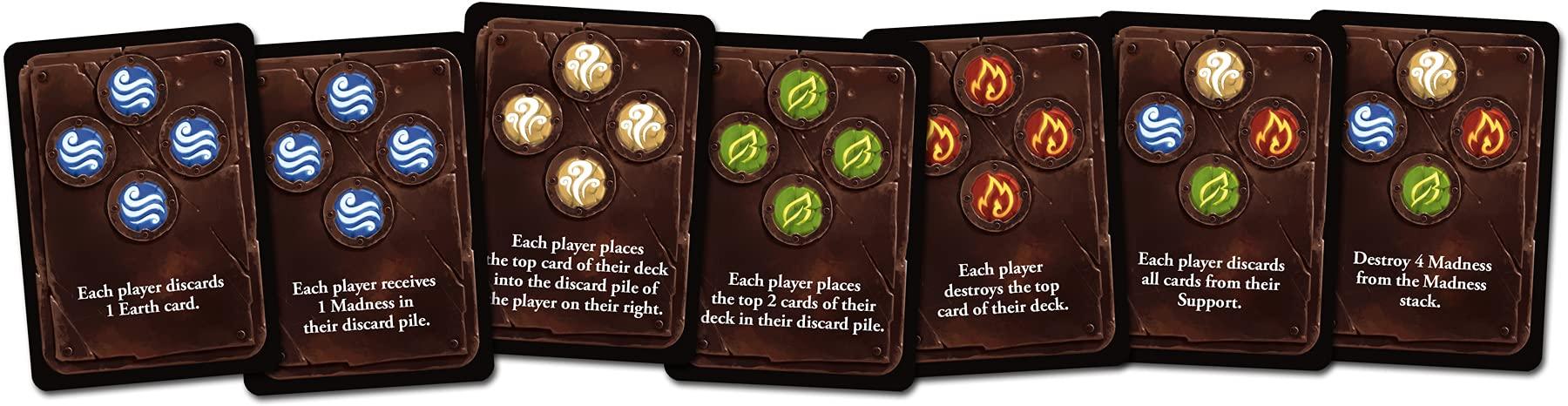 カードゲーム The Big Book of Madness アークライト協力型戦略要素呪文元素モンスター対戦魔法使い見習い 戦略的協力プレイ狂気管理デッキ構築ファンタジーテーマ緊張感高プレイ人数2-5人60-90分
