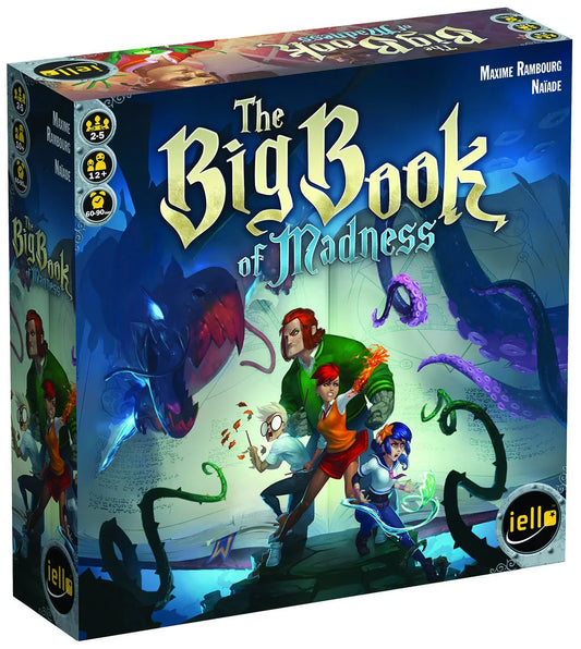 カードゲーム The Big Book of Madness アークライト協力型戦略要素呪文元素モンスター対戦魔法使い見習い 戦略的協力プレイ狂気管理デッキ構築ファンタジーテーマ緊張感高プレイ人数2-5人60-90分