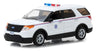 ミニカー フォード・エクスプローラー United States Postal Service 郵便警察仕様 ホワイト基調 青赤アクセントカラー ダイナミックフォルム 精巧なディテール ヘッドライト テールランプ ホイール ロゴマーク ルーフ赤色灯 1/43スケール