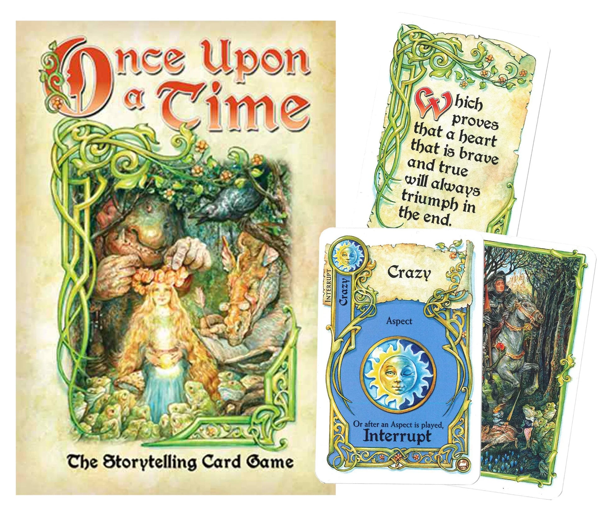 カードゲーム Once Upon a Time 第三版 アトラスゲームズ 協力型 創造力豊かな物語紡ぎ プレイヤー2から6人 対象年齢8歳以上 短時間20分から40分 家族や友人の団らんパーティー向け 英語版ストーリーテリング新感覚ゲーム 