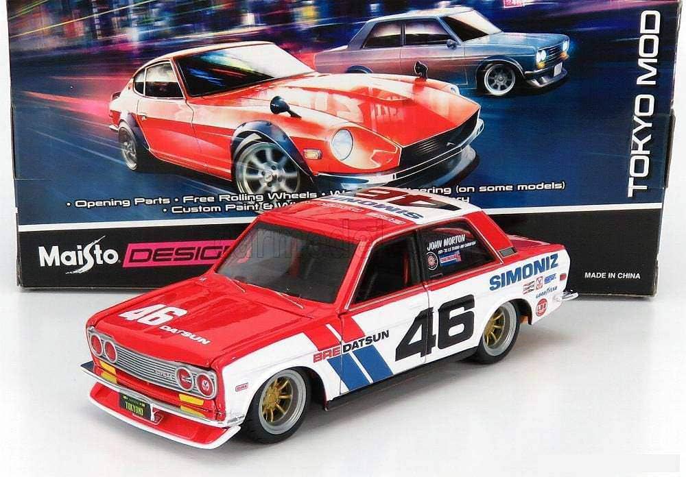 アウトレット品 ミニカー ダットサン510 BREレーシング ブロックレーシングエンタープライズ 精巧再現 伝説のレース王者 魂込めた1/24スケール モータースポーツ史 名車 軽量リアドライブ 4輪独立懸架 8スポークホイール