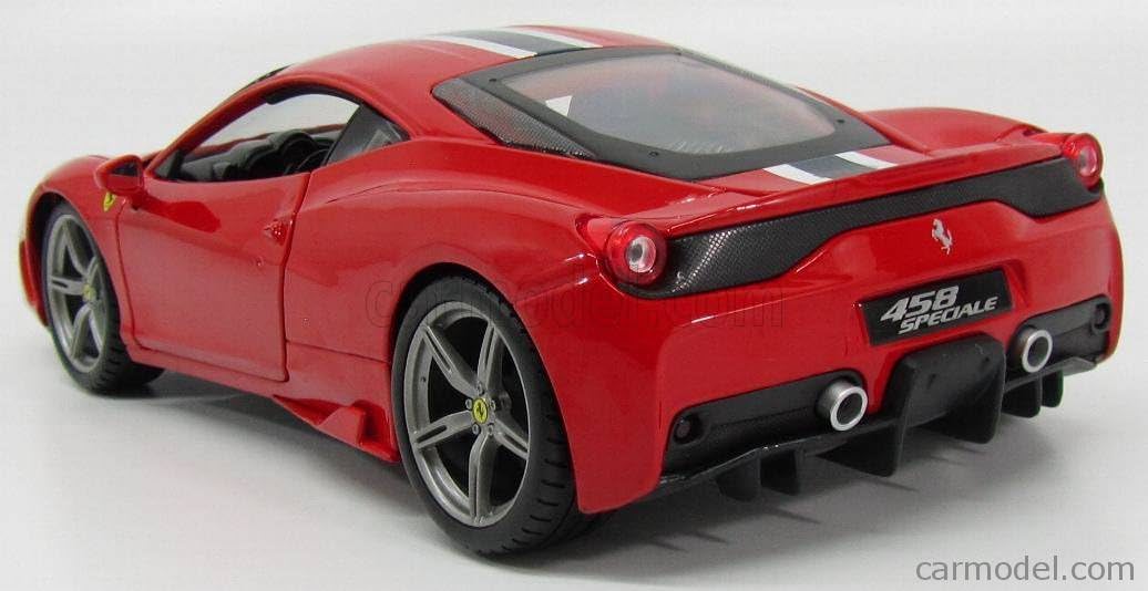 ミニカー Bburago ブラーゴ フェラーリ 458 スペチアーレ 1/18 スケール イタリア 高性能モデル 実車再現 流麗ボディライン 特徴的フロントグリル 大型リアディフューザー 細部まで精巧 コレクター向け 贈り物に最適 デスクアクセント スーパーカー愛好家必見