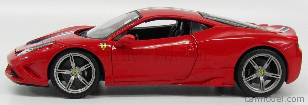 ミニカー Bburago ブラーゴ フェラーリ 458 スペチアーレ 1/18 スケール イタリア 高性能モデル 実車再現 流麗ボディライン 特徴的フロントグリル 大型リアディフューザー 細部まで精巧 コレクター向け 贈り物に最適 デスクアクセント スーパーカー愛好家必見