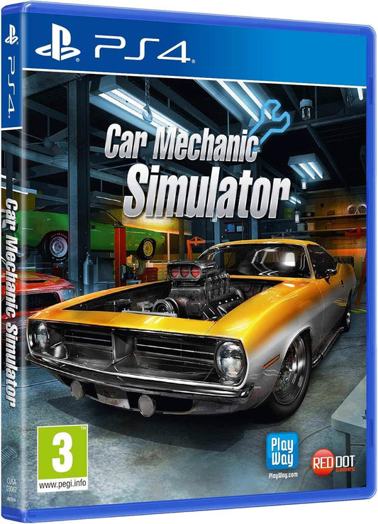 ゲーム Car Mechanic Simulator PS4版 Red Dot Games PlayWay 本格的な自動車整備シミュレーション リアリズム追求の48種車両1000超パーツで修理整備工場オーナー成長拡張ツール充実車購入修理販売可能