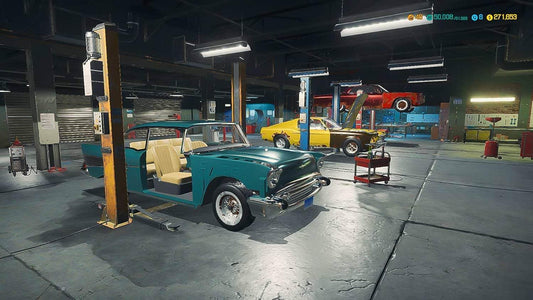 ゲーム Car Mechanic Simulator PS4版 Red Dot Games PlayWay 本格的な自動車整備シミュレーション リアリズム追求の48種車両1000超パーツで修理整備工場オーナー成長拡張ツール充実車購入修理販売可能