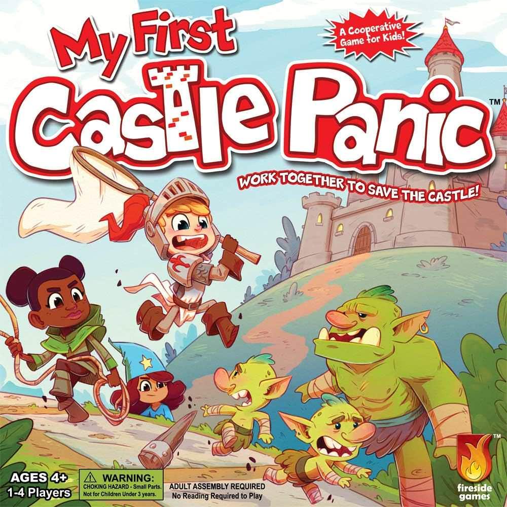 ボードゲーム はじめてのキャッスルパニック ファイアサイドゲームズ 協力型 読み書き不要 小学生 幼児向け 短時間 プレイ約20分 色と形のマッチング モンスターからお城を守る 捕獲作戦 家族団らん 