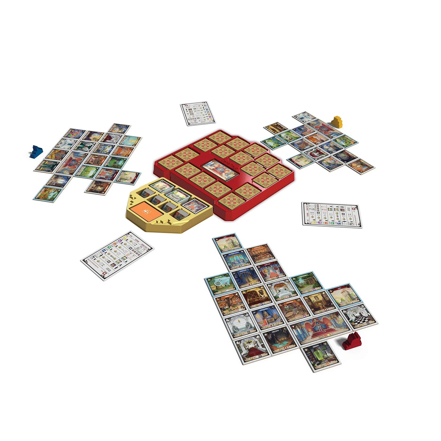ボードゲーム Between Two Castles of Mad King Ludwig 協力と戦略の城造りゲーム Stonemaier Games Game Trayz カスタムインサート ドラフト タイル配置 戦略的思考 社会的スキル 