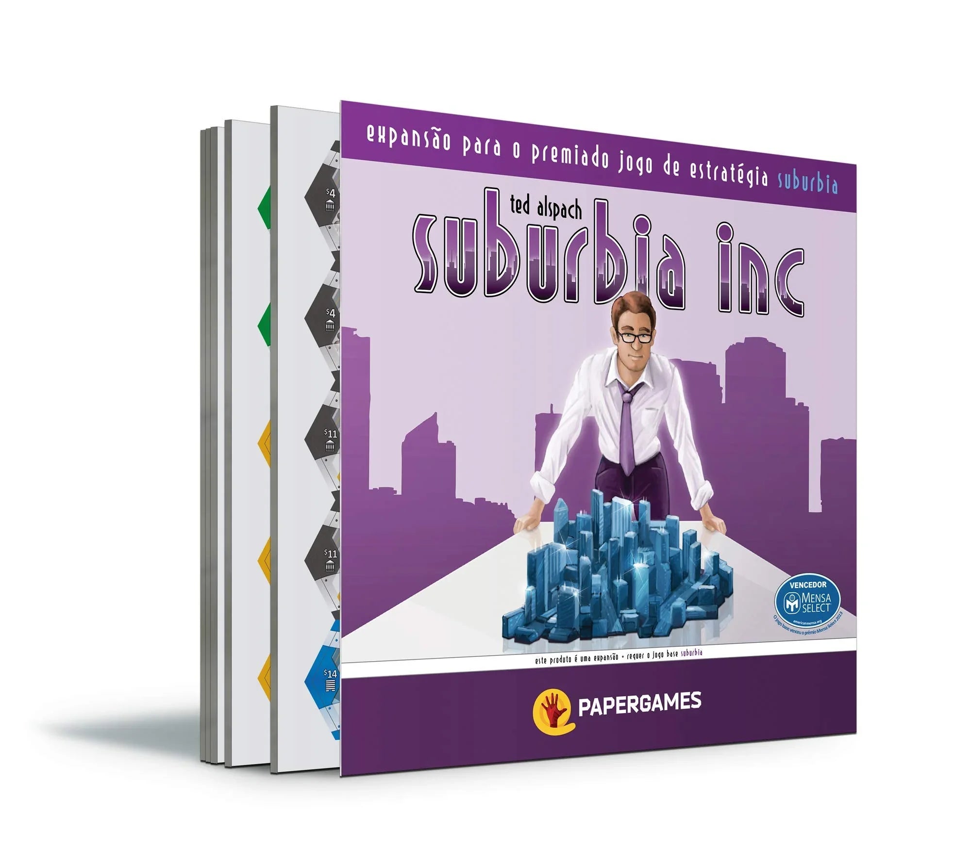 ボードゲーム Suburbia Inc 拡張セット Suburbia 街づくり 都市開発 戦略的配置 新建築物 タイル配置 カードドラフト セットコレクション モジュラーボード 境界タイル ボーナスチャレンジシステム 20種類以上新タイル 