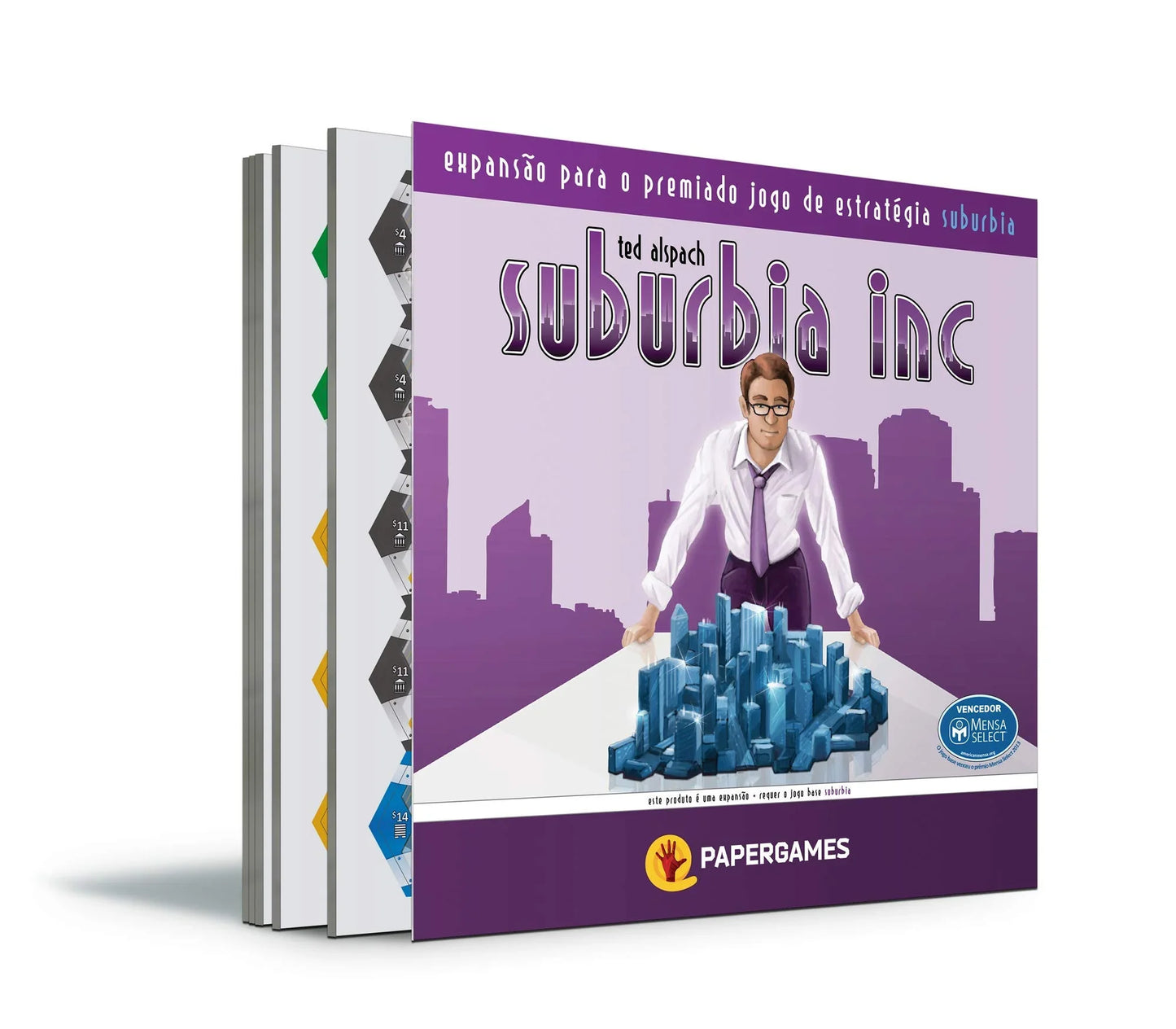 ボードゲーム Suburbia Inc 拡張セット Suburbia 街づくり 都市開発 戦略的配置 新建築物 タイル配置 カードドラフト セットコレクション モジュラーボード 境界タイル ボーナスチャレンジシステム 20種類以上新タイル 