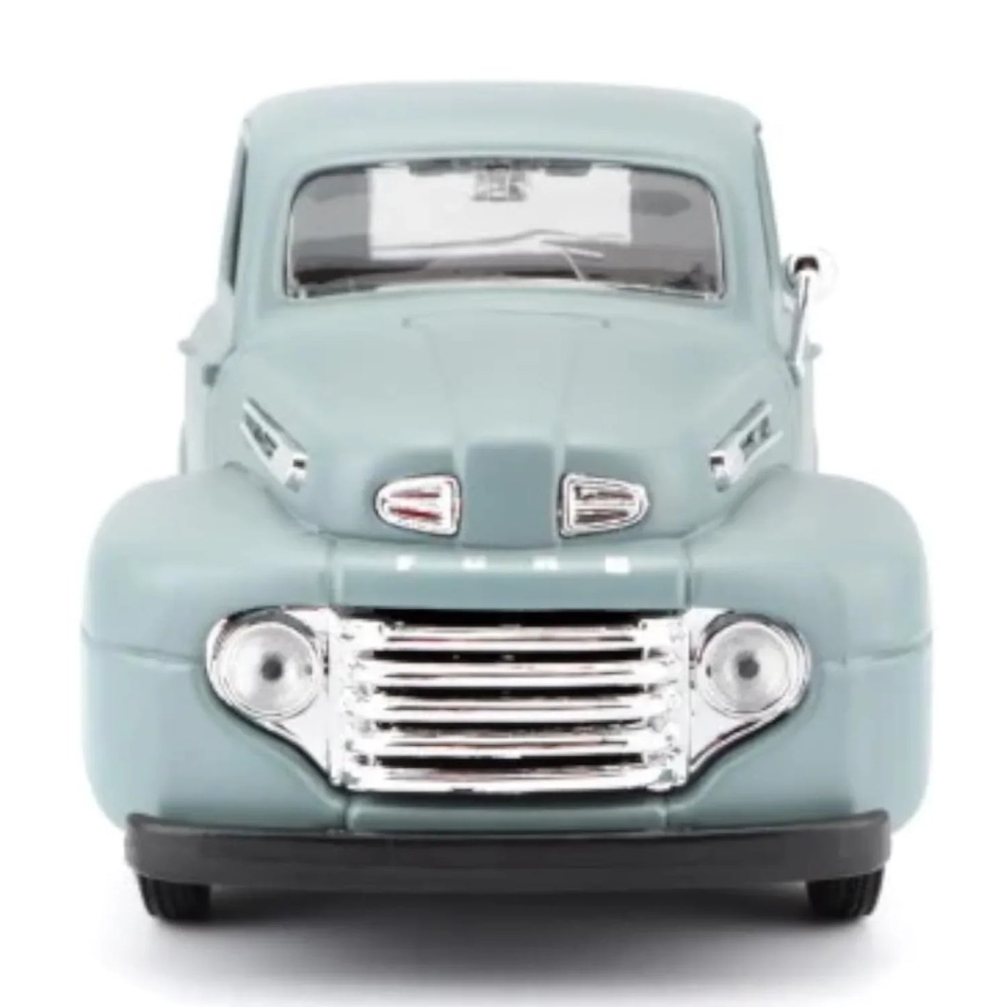 ミニカー フォードF-1 1948年モデル 1/25スケール アメリカ代表ピックアップトラック クラシックカー コレクション プレゼント用 グレーボディ 入念再現 丸型ヘッドライト 精密インテリア フラットヘッドV8エンジン 耐久性設計 労働者の相棒