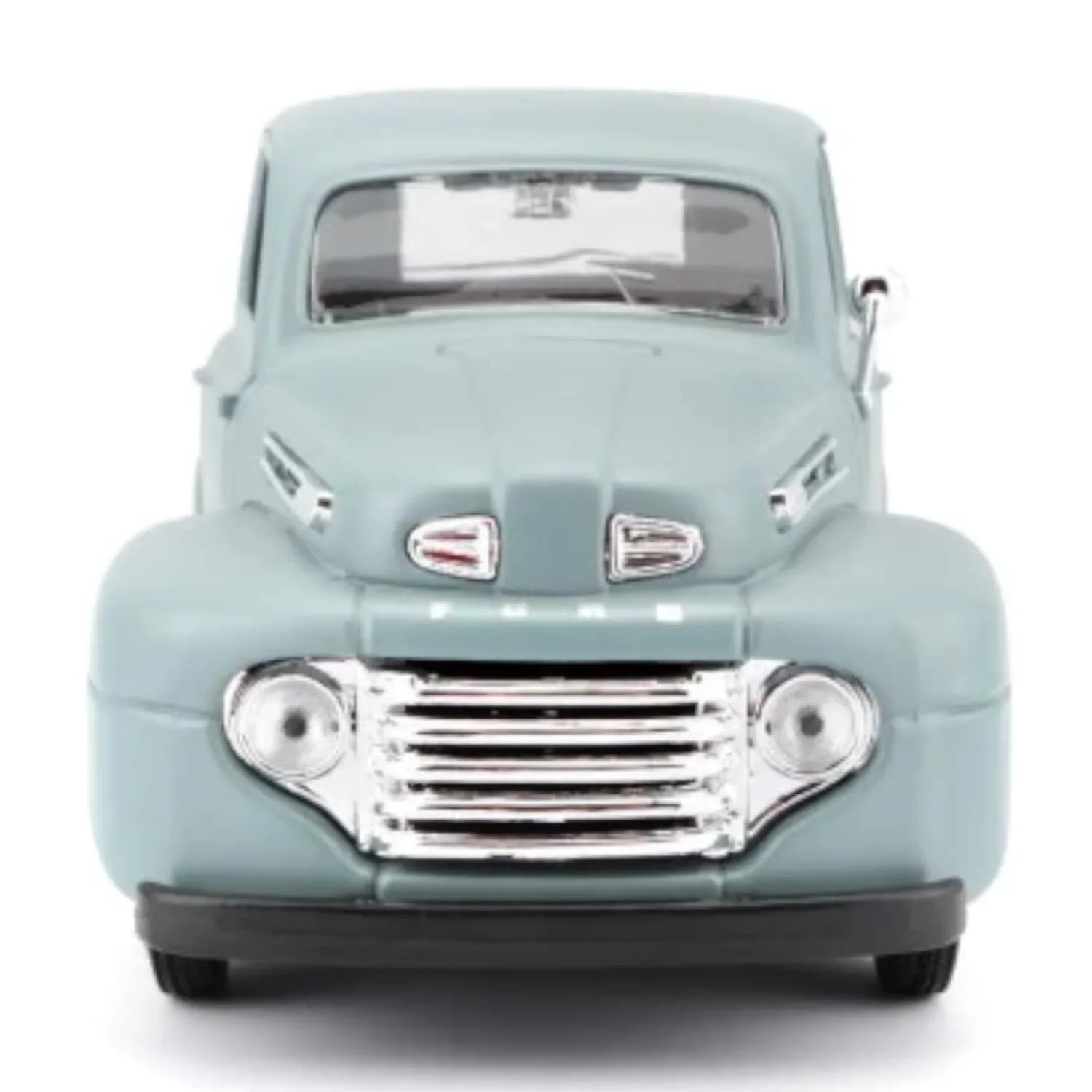 ミニカー フォードF-1 1948年モデル 1/25スケール アメリカ代表ピックアップトラック クラシックカー コレクション プレゼント用 グレーボディ 入念再現 丸型ヘッドライト 精密インテリア フラットヘッドV8エンジン 耐久性設計 労働者の相棒
