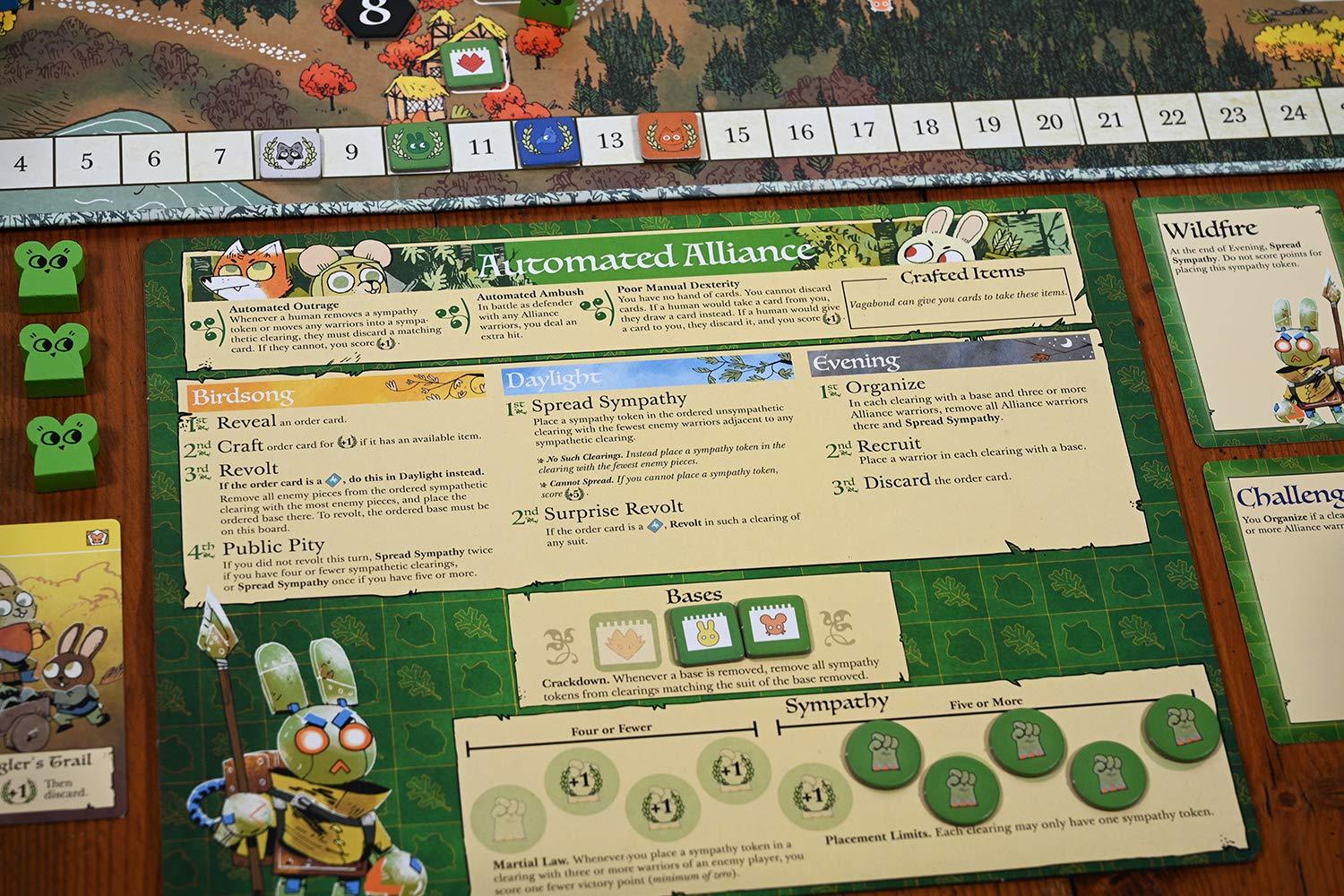 ボードゲーム Root The Clockwork Expansion Root ブランド Clockwork派閥 多彩な難易度設定 非対称デザイン 自動派閥対戦 AI搭載 ソロプレイ少人数対応 森の覇権争い 独自能力特性カード多数搭載 森林地帯舞台 