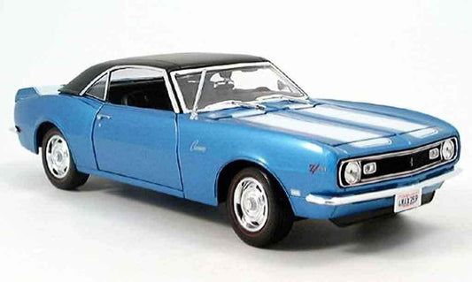 ミニカーモデル CHEVROLET CAMARO SS Z/28 COUPE 1968年 マイスト Maisto 鮮やかライトブルー精緻インテリアエクステリア忠実再現ヴィンテージカー魅力クラシックカー愛好家向けコレクター必携