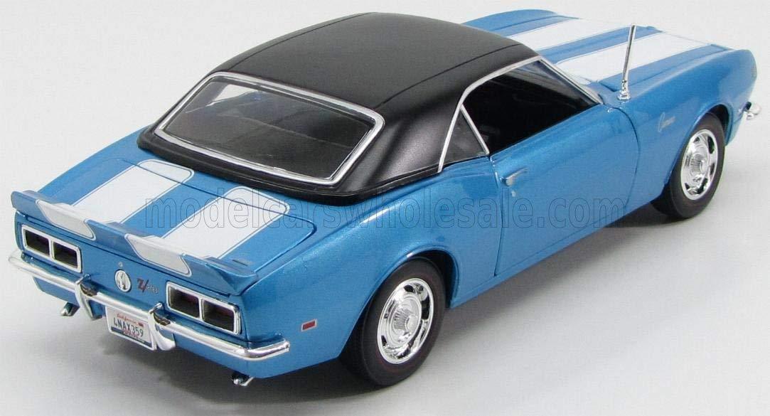 ミニカーモデル CHEVROLET CAMARO SS Z/28 COUPE 1968年 マイスト Maisto 鮮やかライトブルー精緻インテリアエクステリア忠実再現ヴィンテージカー魅力クラシックカー愛好家向けコレクター必携