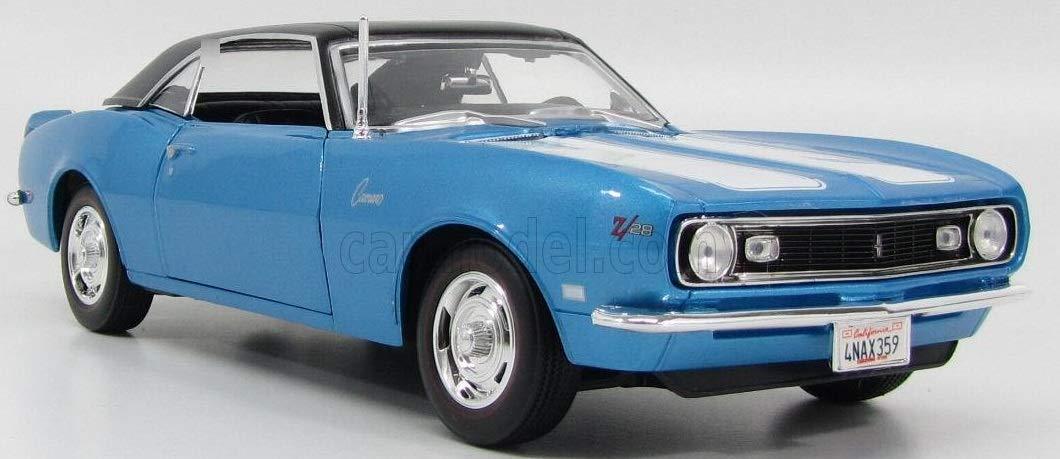 ミニカーモデル CHEVROLET CAMARO SS Z/28 COUPE 1968年 マイスト Maisto 鮮やかライトブルー精緻インテリアエクステリア忠実再現ヴィンテージカー魅力クラシックカー愛好家向けコレクター必携