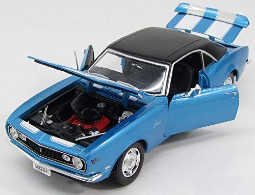 ミニカーモデル CHEVROLET CAMARO SS Z/28 COUPE 1968年 マイスト Maisto 鮮やかライトブルー精緻インテリアエクステリア忠実再現ヴィンテージカー魅力クラシックカー愛好家向けコレクター必携