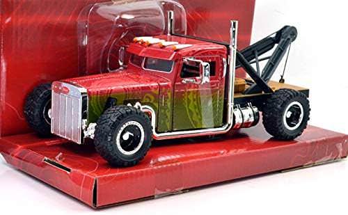 モデルカー カスタムピーターピルトトラック ワイルドスピード PACCAR 映画再現 1/24スケール 大型クロームグリル 巨大エアクリーナー カスタムペイント ドミニクシャーシ デッキ搭載 CAT 3406Eディーゼルエンジン 1800馬力 モンスターマシン
