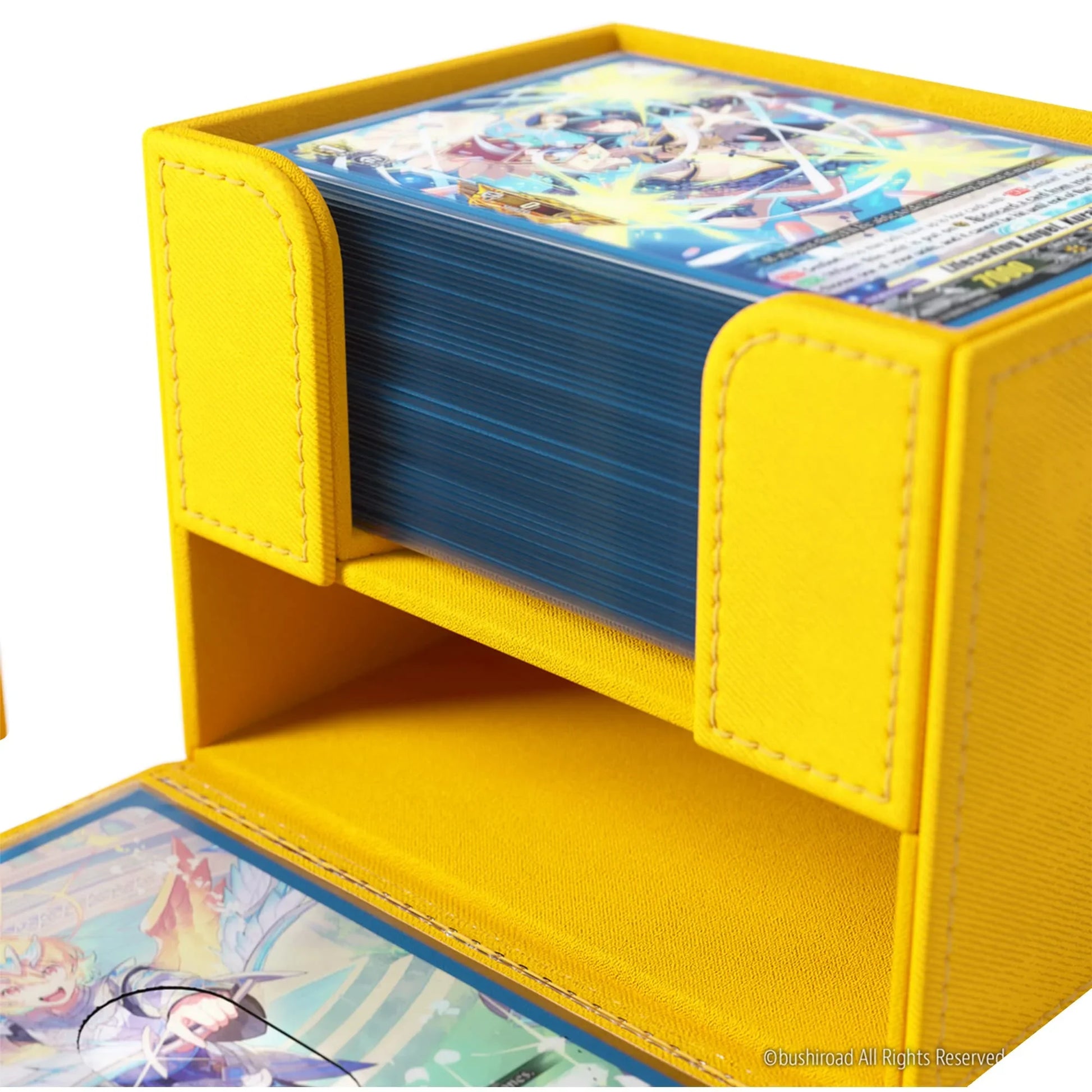 カードゲームデッキボックス Gamegenic Nation's Vault ケテルサンクチュアリ イエローカードファイト ヴァンガード公式プレミアム収納 50枚ダブルスリーブ対応 保護ポケット付き マグネット強力クロージャー 金属ロック高級感