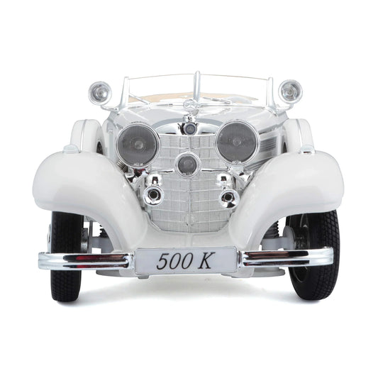 ミニカー メルセデス・ベンツ 1936年式500K ダイキャストスケールモデル コレクターズエディション 名車クラシックカー 1/18ボディライン精巧再現 重厚感漂うヘッドライトグリルバンパーディテール メルセデス・ベンツ歴史高級車プロポーション再現