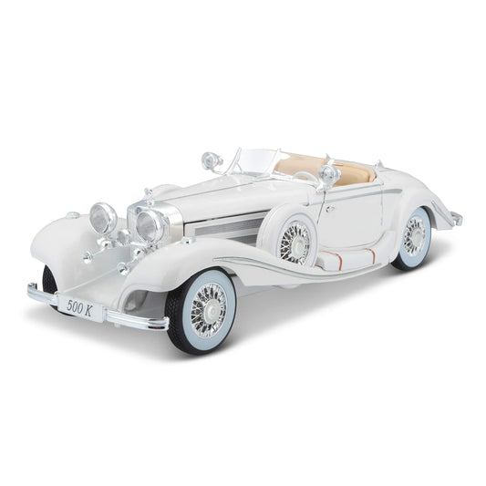 ミニカー メルセデス・ベンツ 1936年式500K ダイキャストスケールモデル コレクターズエディション 名車クラシックカー 1/18ボディライン精巧再現 重厚感漂うヘッドライトグリルバンパーディテール メルセデス・ベンツ歴史高級車プロポーション再現