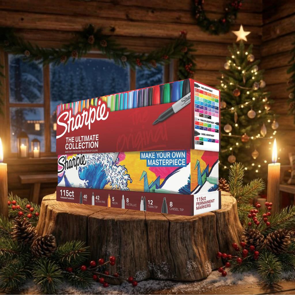 パーマネントマーカー Sharpie アルティメットコレクション 115本セット ファインポイント ウルトラファインポイント 2種類ペン先 豊富なカラーバリエーション 速乾性 永久性インク 紙 プラスチック 金属 対応 並行輸入品