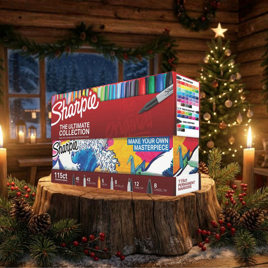 パーマネントマーカー Sharpie アルティメットコレクション 115本セット ファインポイント ウルトラファインポイント 2種類ペン先 豊富なカラーバリエーション 速乾性 永久性インク 紙 プラスチック 金属 対応 並行輸入品